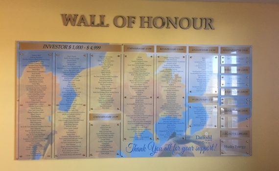 Daffodil Place Wall of Honour