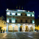 City Hall at night. Castellon de la Plana, Spain